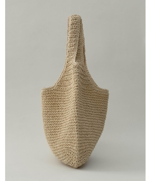 Re:EDIT（リエディ）の「雑材ソフトラウンドトート（かごバッグ・レディース・ベージュ/モカ/ライトベージュ・FREE）」の16枚目の写真