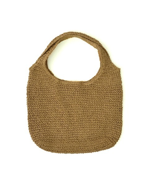 Re:EDIT（リエディ）の「雑材ソフトラウンドトート（かごバッグ・レディース・ベージュ/モカ/ライトベージュ・FREE）」の13枚目の写真