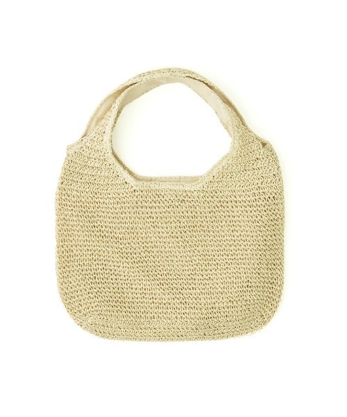 Re:EDIT（リエディ）の「雑材ソフトラウンドトート（かごバッグ・レディース・ベージュ/モカ/ライトベージュ・FREE）」の15枚目の写真