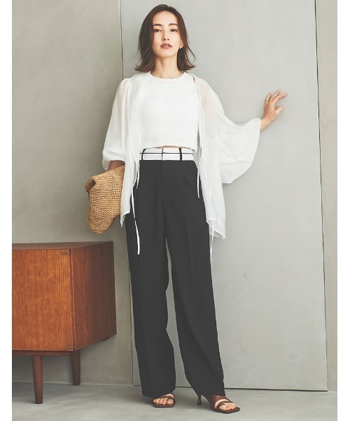 Re:EDIT（リエディ）の「雑材ソフトラウンドトート（かごバッグ・レディース・ベージュ/モカ/ライトベージュ・FREE）」の5枚目の写真