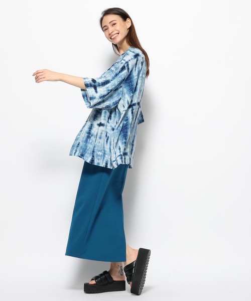 FOREVER 21(フォーエバー トゥエンティーワン)の「【MODE】タイダイ柄開襟シャツ(シャツ/ブラウス・レディース・ブルー/イエロー・FREE)」の12枚目の写真
