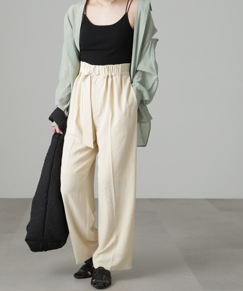 FREE'S MART（フリーズマート）の「【Sシリーズ対応】◆フロントベルトリラックスストレートパンツ（その他パンツ・レディース・ベージュ/ブラウン/グリーン・SMALL/MEDIUM/X-SMALL）」の13枚目の写真