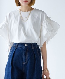 Meli rich | 袖切り替えTシャツ(Tシャツ/カットソー)