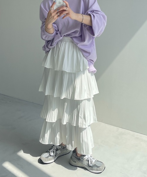 wee9s（ウィークス）の「flamenco skirt / ウエストゴムフラメンコスカート（スカート・レディース・ブラック・FREE）」の19枚目の写真