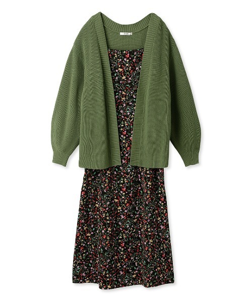 FEILER &スナイデルホームのコラボ花柄カーディガンとワンピースセット スナイデル ホーム×フェイラーのルームウェア、花柄のパイル生地