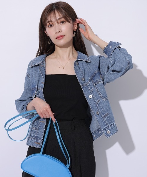 Apuweiser-riche(アプワイザーリッシェ)の「カップインベアキャミソール(Tシャツ/カットソー・レディース・ホワイト/ブラック・1/2)」の4枚目の写真
