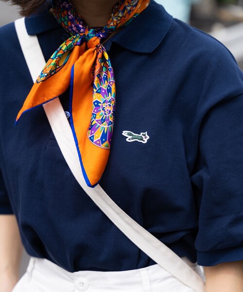 FREAK'S STORE（フリークスストア）の「TOWN CRAFT × FREAK'S STORE/タウンクラフト 別注 ワンポイント 半袖ポロシャツ（ポロシャツ・レディース・ブラック/オフホワイト/ベージュ/ネイビー/レッド/グリーン・ﾌﾘ-）」の8枚目の写真