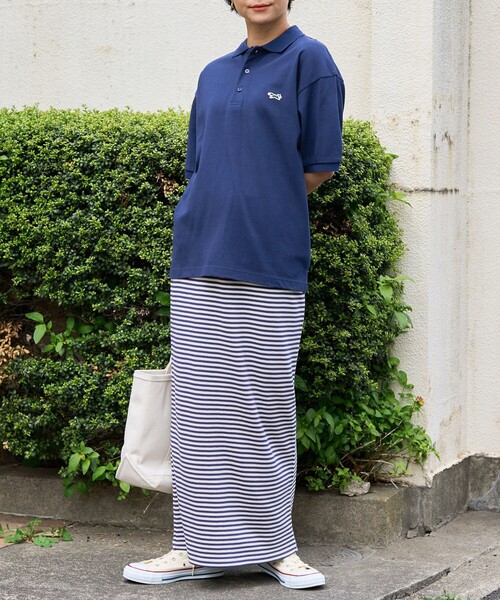 FREAK'S STORE（フリークスストア）の「TOWN CRAFT × FREAK'S STORE/タウンクラフト 別注 ワンポイント 半袖ポロシャツ（ポロシャツ・レディース・ブラック/オフホワイト/ベージュ/ネイビー/レッド/グリーン・ﾌﾘ-）」の15枚目の写真