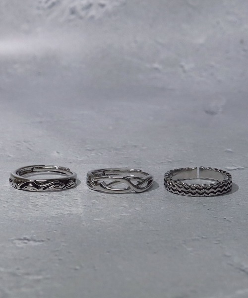 SBG（エスビー）の「SBG 3点セット メンズ フリーサイズリング（リング・メンズ・A/B/C/D/E/F/G/H/I/J/K/L/M/N/O/P/Q/R/S/T/U/V/W/X/Z/Y/その他1/その他2/その他3/その他5/その他4・FREE）」の13枚目の写真