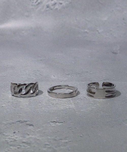 セール】SBG 3点セット メンズ フリーサイズリング（リング）｜SBG