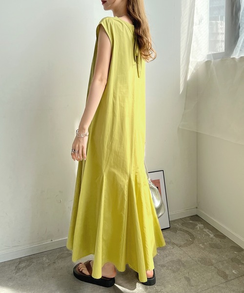 Futier land（フューティアランド）の「バックWリボンカラーワンピース（ワンピース・レディース・ブラック/オレンジ/ブルー/グリーン/グリーン系その他・FREE）」の4枚目の写真