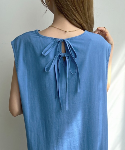 Futier land（フューティアランド）の「バックWリボンカラーワンピース（ワンピース・レディース・ブラック/オレンジ/ブルー/グリーン/グリーン系その他・FREE）」の11枚目の写真