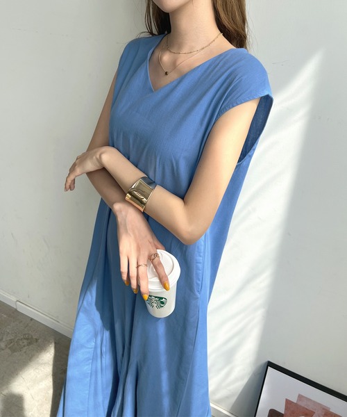 Futier land（フューティアランド）の「バックWリボンカラーワンピース（ワンピース・レディース・ブラック/オレンジ/ブルー/グリーン/グリーン系その他・FREE）」の7枚目の写真