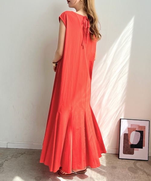 Futier land（フューティアランド）の「バックWリボンカラーワンピース（ワンピース・レディース・ブラック/オレンジ/ブルー/グリーン/グリーン系その他・FREE）」の22枚目の写真