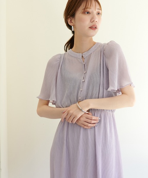 natural couture（ナチュラルクチュール）の「総プリーツフレア袖ワンピース（ワンピース・レディース・ラベンダー/ブラック/その他1/その他2/その他3・FREE）」の13枚目の写真