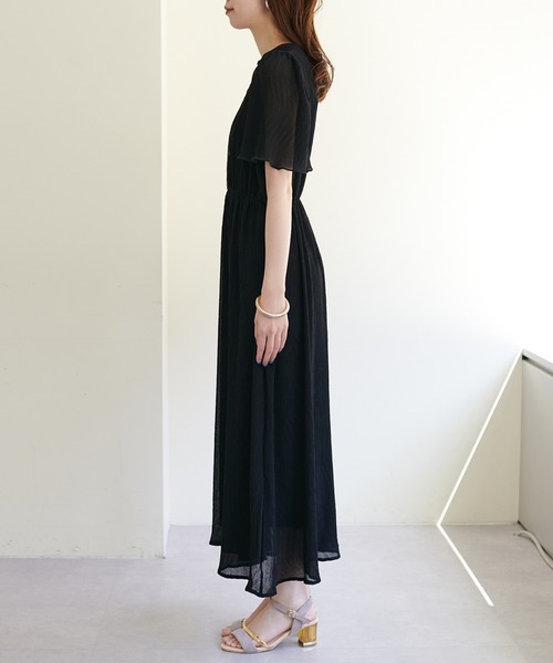 natural couture（ナチュラルクチュール）の「総プリーツフレア袖ワンピース（ワンピース・レディース・ラベンダー/ブラック/その他1/その他2/その他3・FREE）」の16枚目の写真