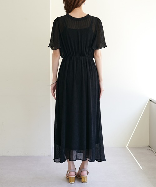 natural couture（ナチュラルクチュール）の「総プリーツフレア袖ワンピース（ワンピース・レディース・ラベンダー/ブラック/その他1/その他2/その他3・FREE）」の14枚目の写真