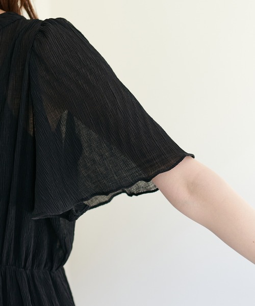 natural couture（ナチュラルクチュール）の「総プリーツフレア袖ワンピース（ワンピース・レディース・ラベンダー/ブラック/その他1/その他2/その他3・FREE）」の11枚目の写真