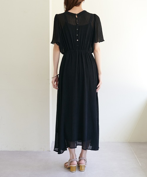 natural couture（ナチュラルクチュール）の「総プリーツフレア袖ワンピース（ワンピース・レディース・ラベンダー/ブラック/その他1/その他2/その他3・FREE）」の8枚目の写真