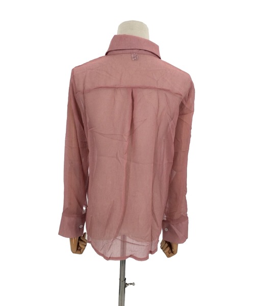 Dewlily(デューリリー)の「シアー長袖シャツ(シャツ/ブラウス・レディース・グリーン/ブルー/ピンク・L/M/XL)」の5枚目の写真