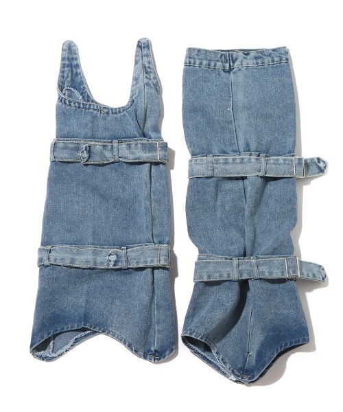 atmos pink（アトモスピンク）の「atmos pink デニムレッグウォーマー（レッグウォーマー・レディース・ブルー・FREE）」の3枚目の写真