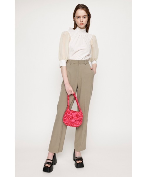 M&#39;S GRACY - ♡極美♡Sheer Tiered Blouse 肩リボンのシアー素材トップス リボンテープシアーチュニック | msgracy