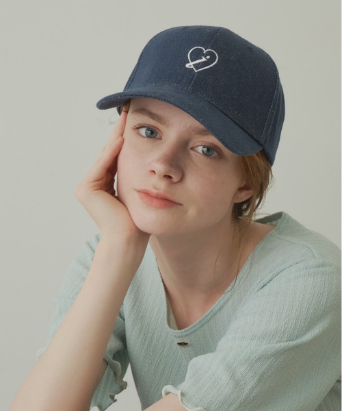 idem（イデム）の「idem heart cap/ハートロゴキャップ（キャップ・レディース・ネイビー/ホワイト・FREE）」の15枚目の写真