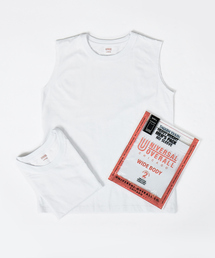 UNIVERSAL OVERALL ユニバーサルオーバーオール WIDE HEAVY 2PACKS SLEEVELESS ノースリーブ / ユニセックス2PAC