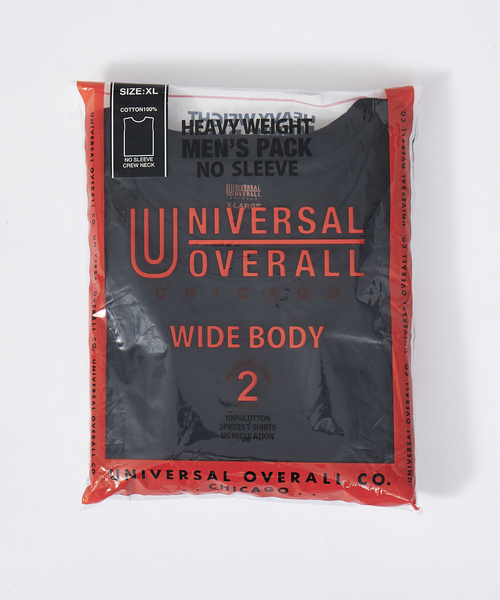 UNIVERSAL OVERALL（ユニバーサルオーバーオール）の「UNIVERSAL OVERALL ユニバーサルオーバーオール WIDE HEAVY 2PACKS SLEEVELESS ノースリーブ / ユニセックス2PAC（Tシャツ/カットソー・メンズ・ホワイト/ブラック・M/L/XL）」の5枚目の写真
