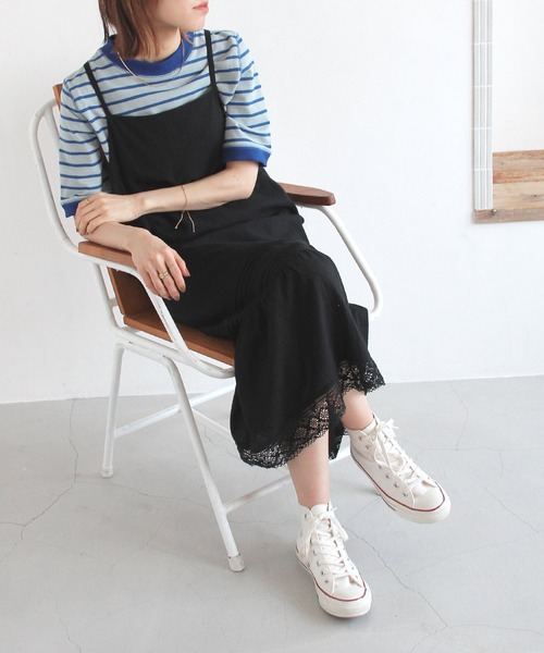 Crisp（クリスプ）の「ボーダーリンガーTシャツ（Tシャツ/カットソー・レディース・ブラック/ブルー/レッド・FREE）」の21枚目の写真