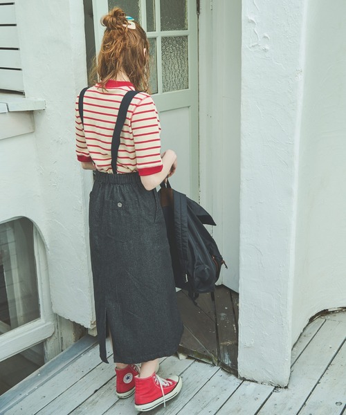 Crisp（クリスプ）の「ボーダーリンガーTシャツ（Tシャツ/カットソー・レディース・ブラック/ブルー/レッド・FREE）」の18枚目の写真