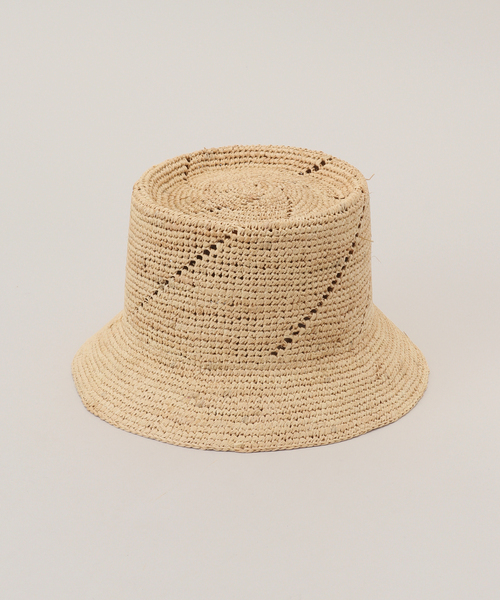 FRAMeWORK（フレームワーク）の「【GRILLO/グリーロ】透かし編みラインバケットハット（ハット・レディース・アイボリー・FREE）」の13枚目の写真
