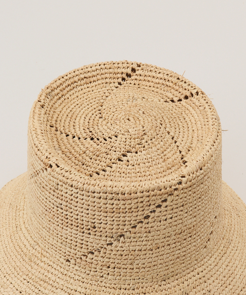 FRAMeWORK（フレームワーク）の「【GRILLO/グリーロ】透かし編みラインバケットハット（ハット・レディース・アイボリー・FREE）」の7枚目の写真