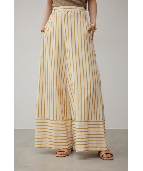 人気メーカー・ブランド CONTRAST BORDER PANTS/コントラストボーダーワイドパンツ WIDE パンツ