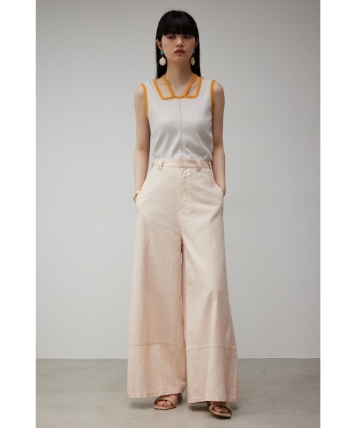CONTRAST BORDER WIDE PANTS/コントラストボーダーワイドパンツ