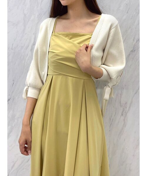 dazzlin（ダズリン）の「ケーブルデザインボレロカーデ（カーディガン/ボレロ・レディース・ピンク/アイボリー/ブラック/チャコールグレー・FREE）」の6枚目の写真