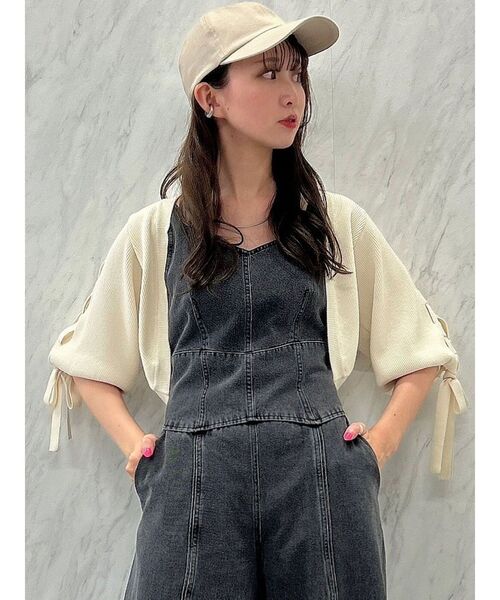 dazzlin（ダズリン）の「ケーブルデザインボレロカーデ（カーディガン/ボレロ・レディース・ピンク/アイボリー/ブラック/チャコールグレー・FREE）」の11枚目の写真