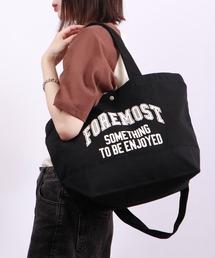 MODISH GAZE（モディシュガゼ）の「MODISH GAZE カレッジロゴ キャンバス2WAYトートバッグ（トートバッグ）」