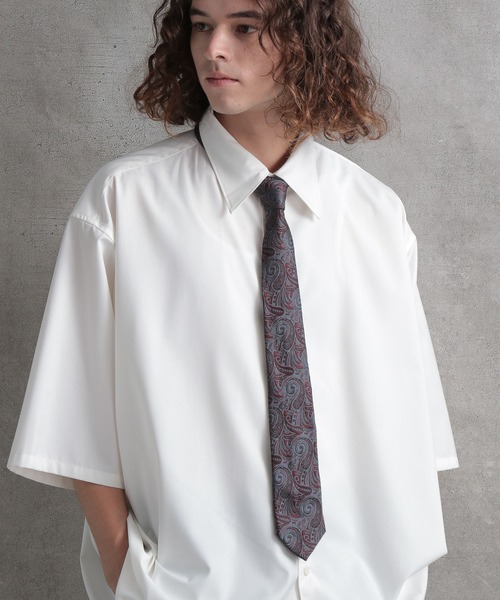 HARE（ハレ）の「JAPANジャガードナローネクタイ(HARE)（ネクタイ・メンズ・レッド/ベージュ/ネイビー/ブラック・FREE）」の14枚目の写真