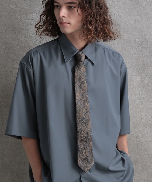 HARE（ハレ）の「JAPANジャガードナローネクタイ(HARE)（ネクタイ・メンズ・レッド/ベージュ/ネイビー/ブラック・FREE）」の12枚目の写真