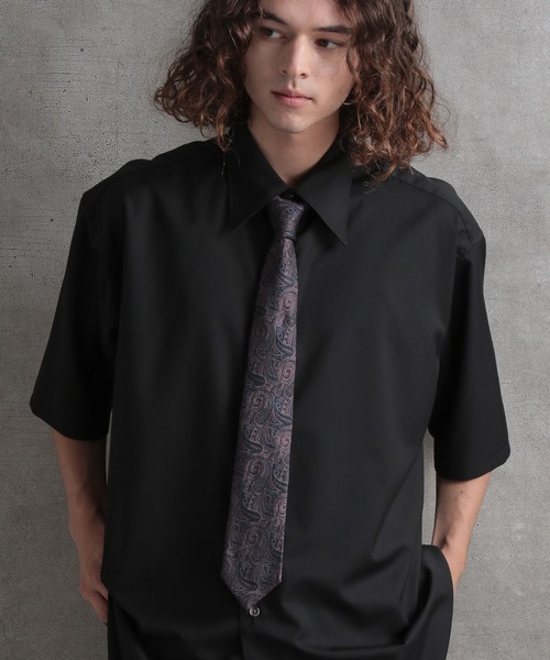 HARE（ハレ）の「JAPANジャガードナローネクタイ(HARE)（ネクタイ・メンズ・レッド/ベージュ/ネイビー/ブラック・FREE）」の16枚目の写真