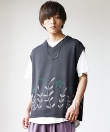 MinoriTY | 【MinoriTY】さらさら夏素材にょきにょきサマーニットベスト ノースリーブ Tシャツ メンズ 秋服 夏服(ベスト)