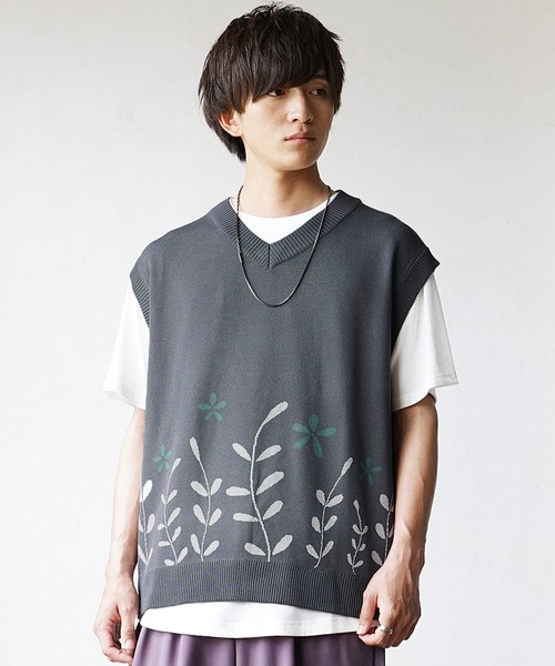 MinoriTY】さらさら夏素材にょきにょきサマーニットベスト