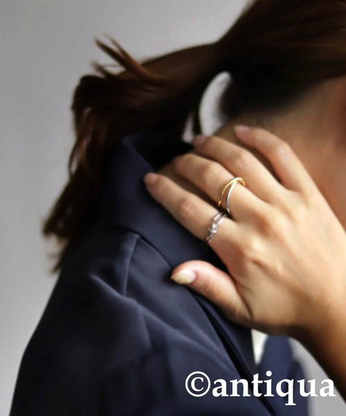 antiqua（アンティカ）の「2連リング（リング・レディース・マルチ・FREE）」の6枚目の写真