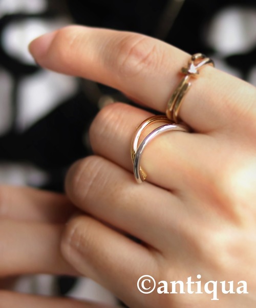antiqua（アンティカ）の「2連リング（リング・レディース・マルチ・FREE）」の3枚目の写真