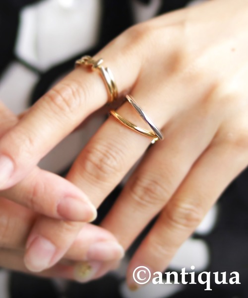antiqua（アンティカ）の「2連リング（リング・レディース・マルチ・FREE）」の10枚目の写真