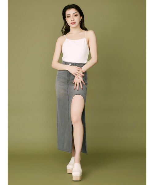 EVRIS(エヴリス)の「BASICリブキャミソール(キャミソール・レディース・グリーン/ホワイト/ブラック・FREE)」の20枚目の写真