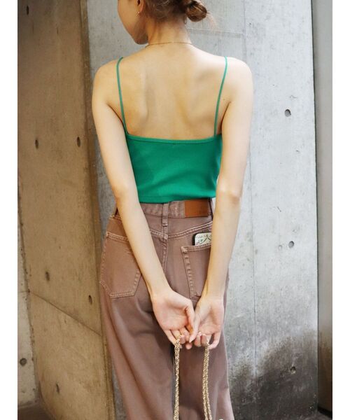 EVRIS(エヴリス)の「BASICリブキャミソール(キャミソール・レディース・グリーン/ホワイト/ブラック・FREE)」の8枚目の写真