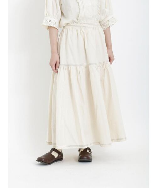 Samansa Mos2(サマンサ モスモス)の「配色ステッチティアードスカート(スカート・レディース・キナリ/オレンジ/グリーン/ブラック・F)」の22枚目の写真