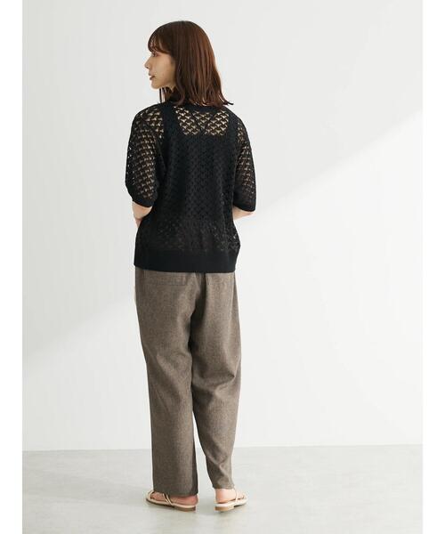 Green　Parks（グリーンパークス）の「麻調ストレートパンツ（その他パンツ・レディース・ブラック/ブルー/グレー/ブラウン・FREE）」の10枚目の写真